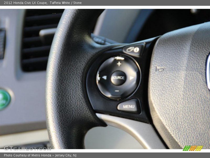 Taffeta White / Stone 2012 Honda Civic LX Coupe