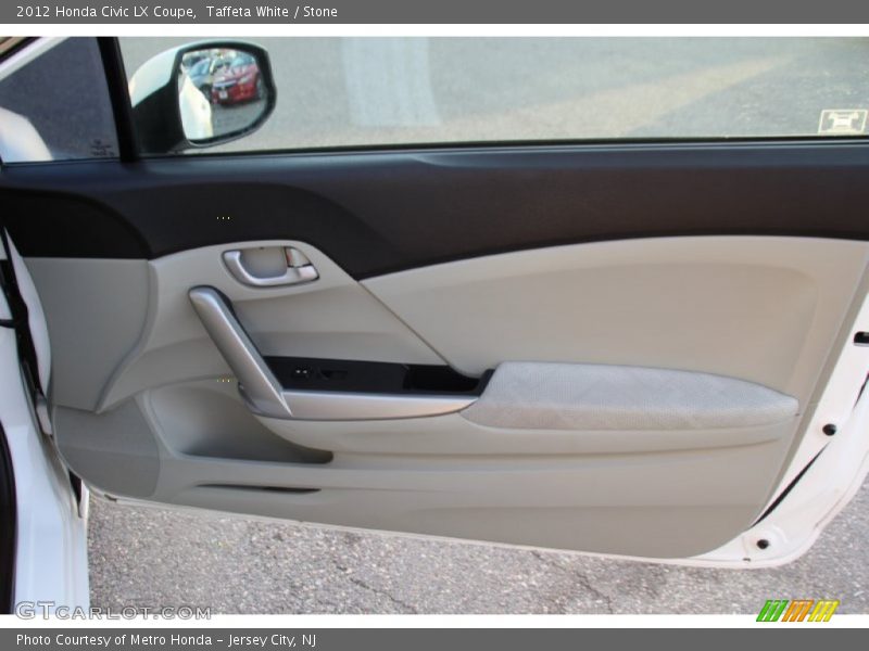 Taffeta White / Stone 2012 Honda Civic LX Coupe