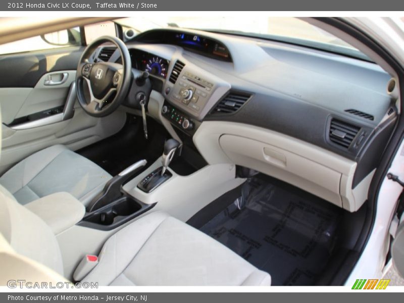 Taffeta White / Stone 2012 Honda Civic LX Coupe