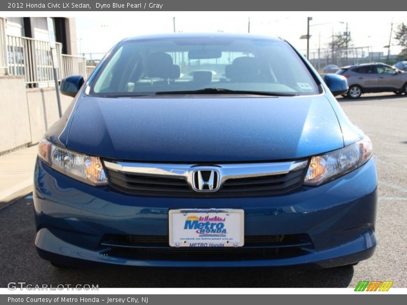 Dyno Blue Pearl / Gray 2012 Honda Civic LX Sedan