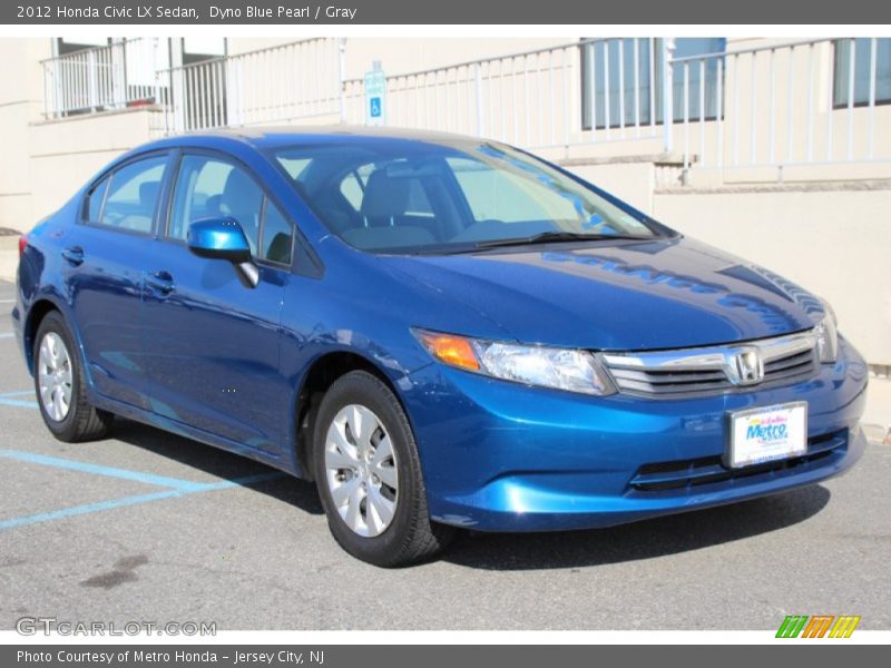 Dyno Blue Pearl / Gray 2012 Honda Civic LX Sedan
