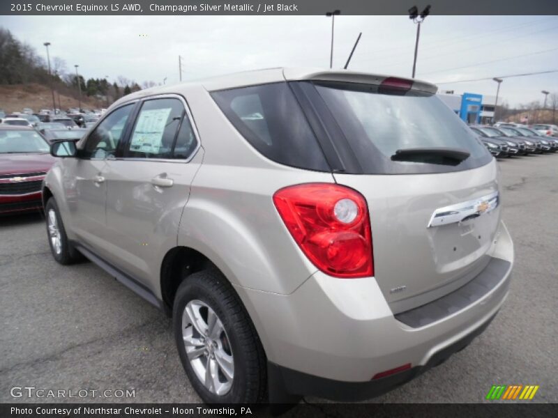 Champagne Silver Metallic / Jet Black 2015 Chevrolet Equinox LS AWD