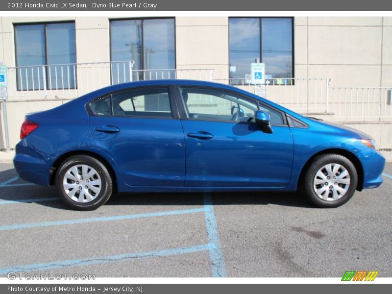 Dyno Blue Pearl / Gray 2012 Honda Civic LX Sedan