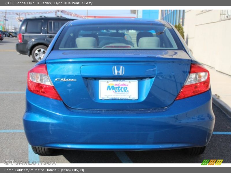Dyno Blue Pearl / Gray 2012 Honda Civic LX Sedan