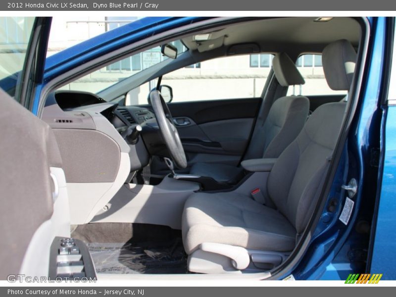Dyno Blue Pearl / Gray 2012 Honda Civic LX Sedan