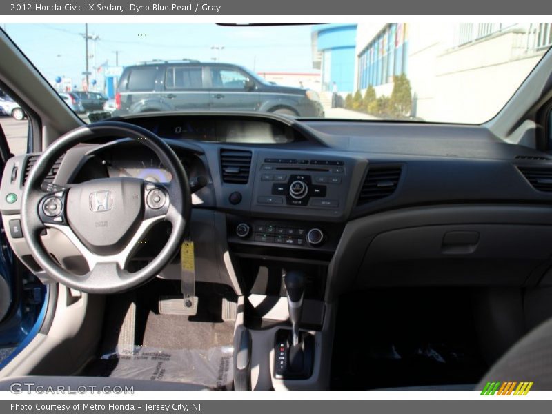 Dyno Blue Pearl / Gray 2012 Honda Civic LX Sedan