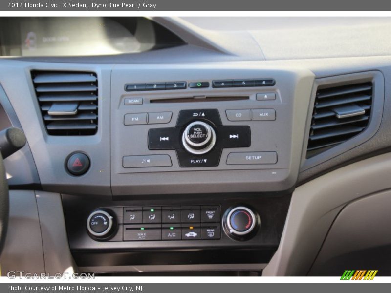 Dyno Blue Pearl / Gray 2012 Honda Civic LX Sedan