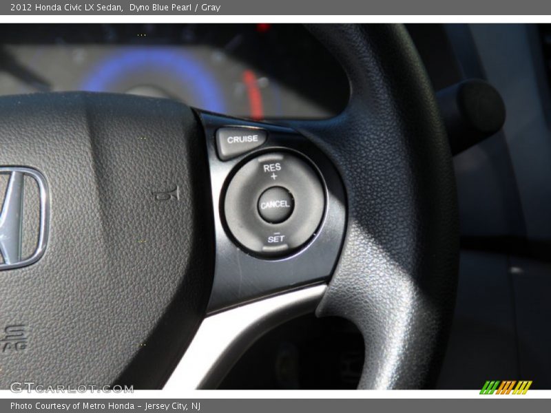 Dyno Blue Pearl / Gray 2012 Honda Civic LX Sedan