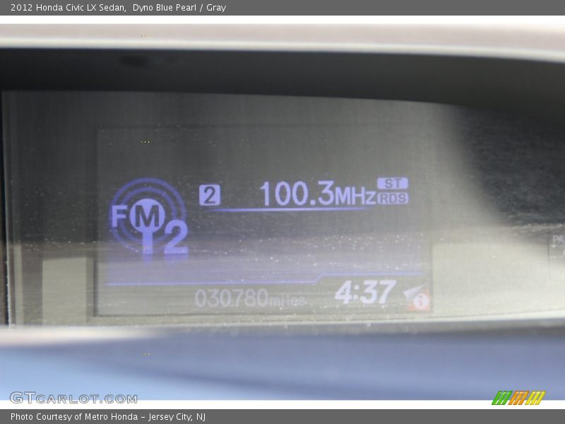 Dyno Blue Pearl / Gray 2012 Honda Civic LX Sedan