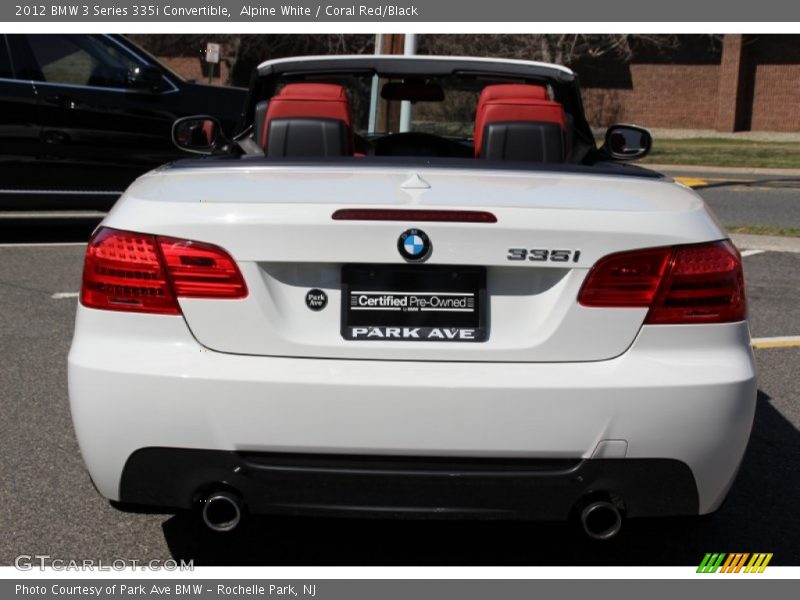 Alpine White / Coral Red/Black 2012 BMW 3 Series 335i Convertible