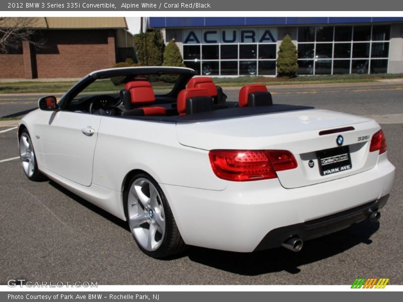 Alpine White / Coral Red/Black 2012 BMW 3 Series 335i Convertible