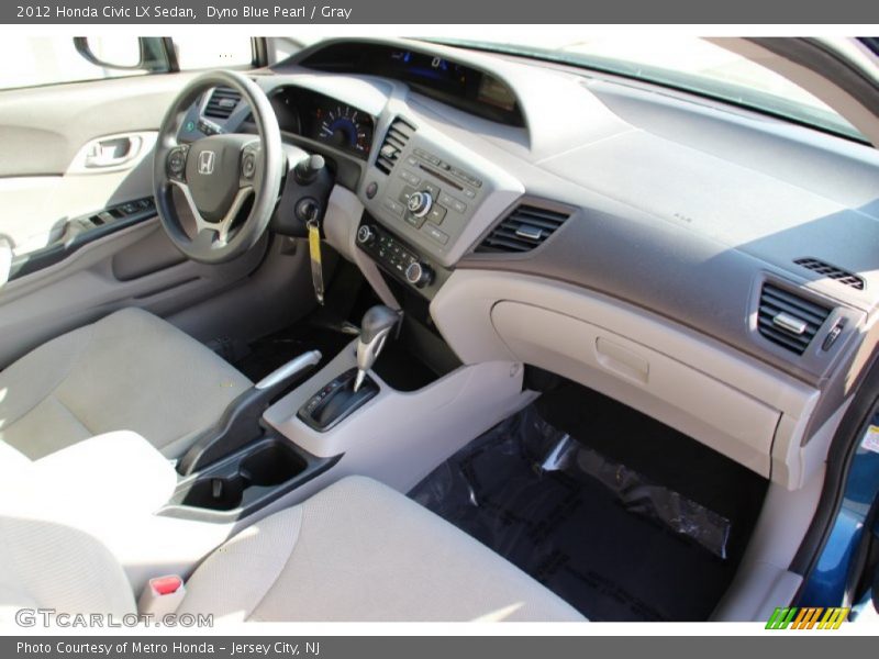 Dyno Blue Pearl / Gray 2012 Honda Civic LX Sedan