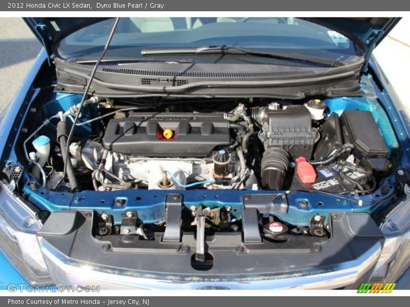 Dyno Blue Pearl / Gray 2012 Honda Civic LX Sedan