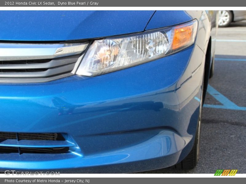 Dyno Blue Pearl / Gray 2012 Honda Civic LX Sedan
