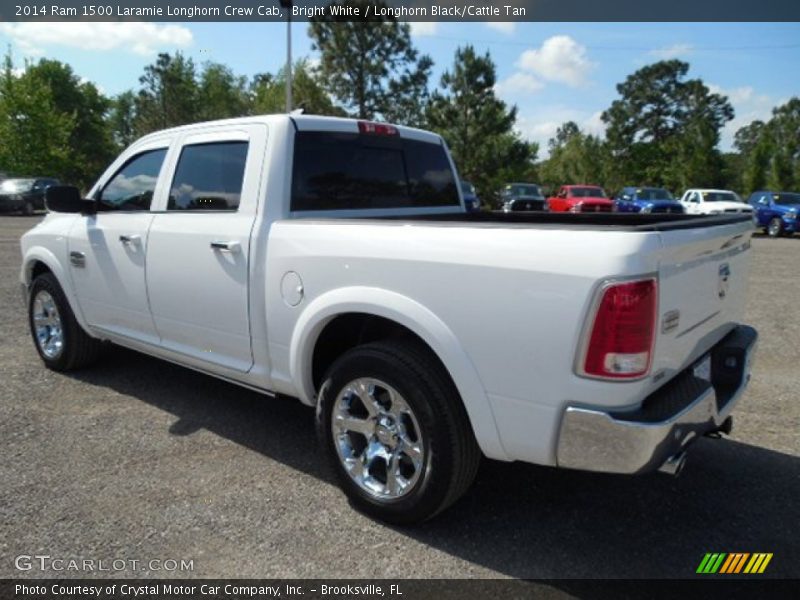 Bright White / Longhorn Black/Cattle Tan 2014 Ram 1500 Laramie Longhorn Crew Cab