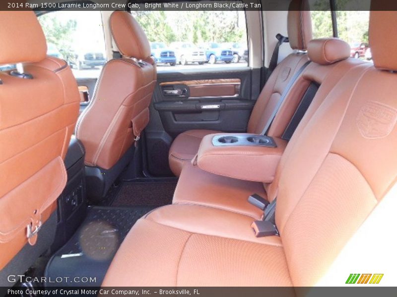 Bright White / Longhorn Black/Cattle Tan 2014 Ram 1500 Laramie Longhorn Crew Cab