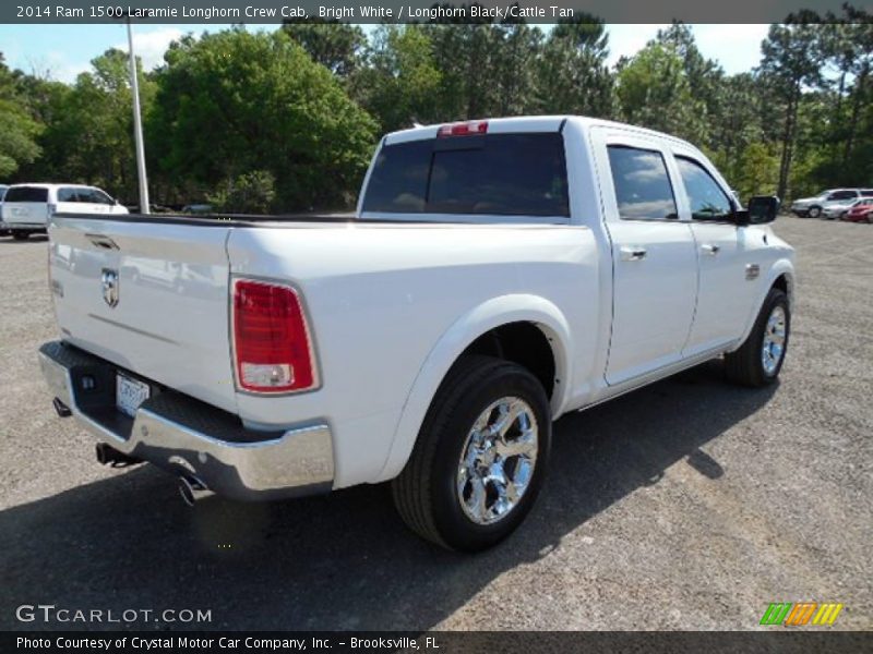 Bright White / Longhorn Black/Cattle Tan 2014 Ram 1500 Laramie Longhorn Crew Cab