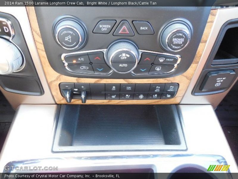 Bright White / Longhorn Black/Cattle Tan 2014 Ram 1500 Laramie Longhorn Crew Cab