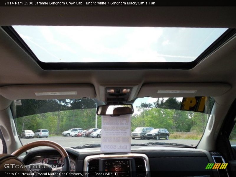 Bright White / Longhorn Black/Cattle Tan 2014 Ram 1500 Laramie Longhorn Crew Cab