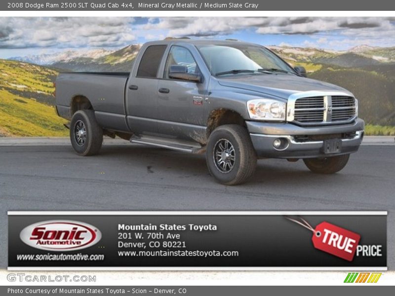 Mineral Gray Metallic / Medium Slate Gray 2008 Dodge Ram 2500 SLT Quad Cab 4x4