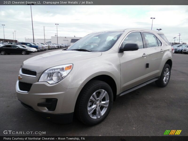 Champagne Silver Metallic / Jet Black 2015 Chevrolet Equinox LS