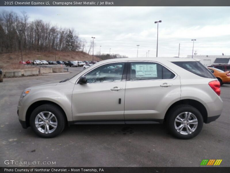 Champagne Silver Metallic / Jet Black 2015 Chevrolet Equinox LS