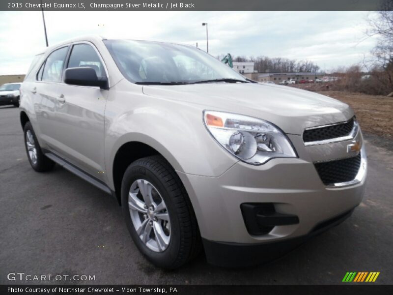 Champagne Silver Metallic / Jet Black 2015 Chevrolet Equinox LS