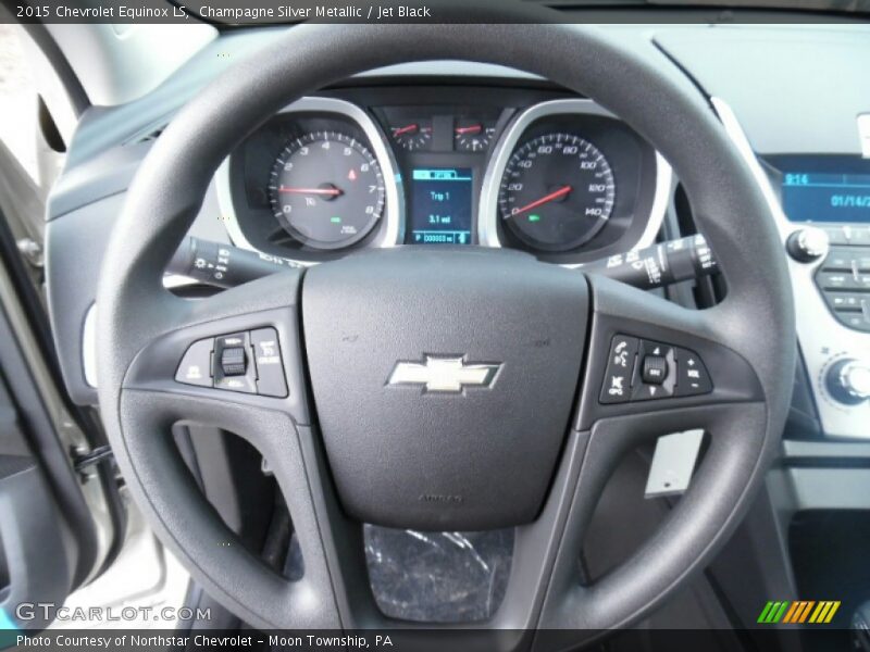 Champagne Silver Metallic / Jet Black 2015 Chevrolet Equinox LS