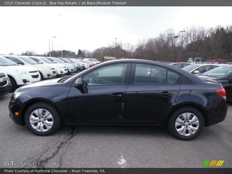 Blue Ray Metallic / Jet Black/Medium Titanium 2015 Chevrolet Cruze LS