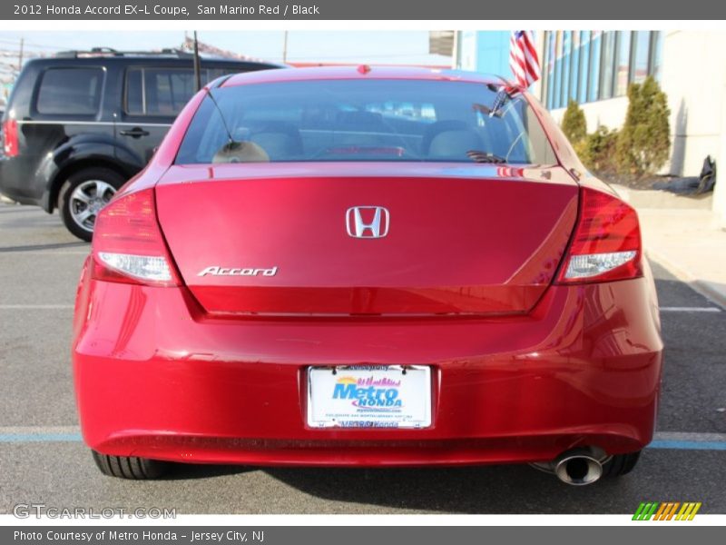 San Marino Red / Black 2012 Honda Accord EX-L Coupe