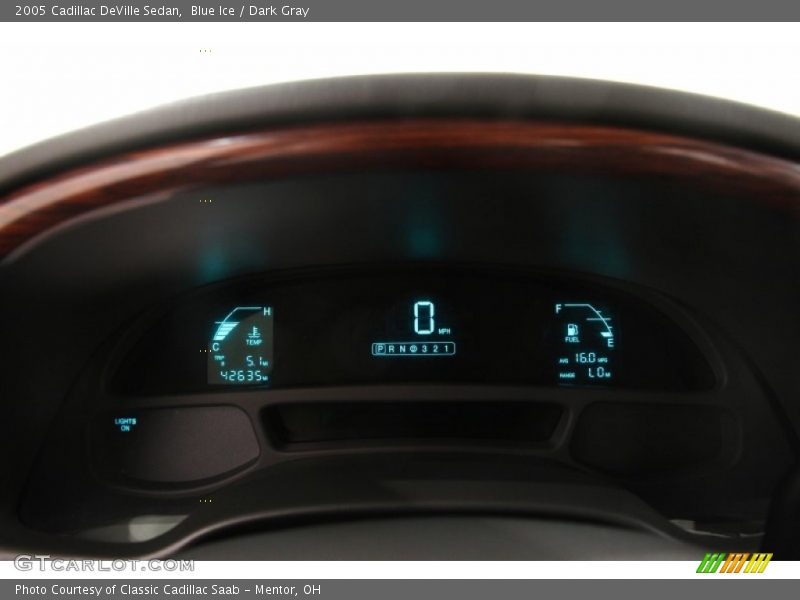 Blue Ice / Dark Gray 2005 Cadillac DeVille Sedan