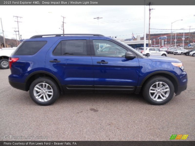Deep Impact Blue / Medium Light Stone 2015 Ford Explorer 4WD