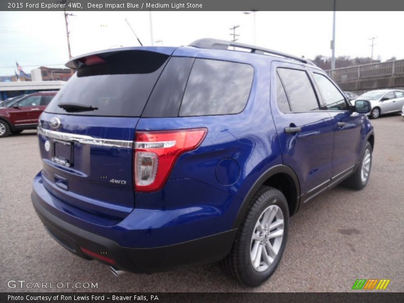 Deep Impact Blue / Medium Light Stone 2015 Ford Explorer 4WD