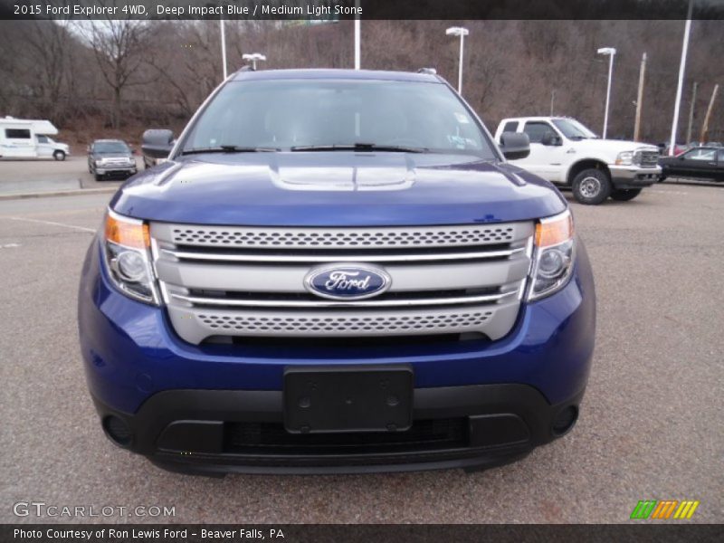 Deep Impact Blue / Medium Light Stone 2015 Ford Explorer 4WD