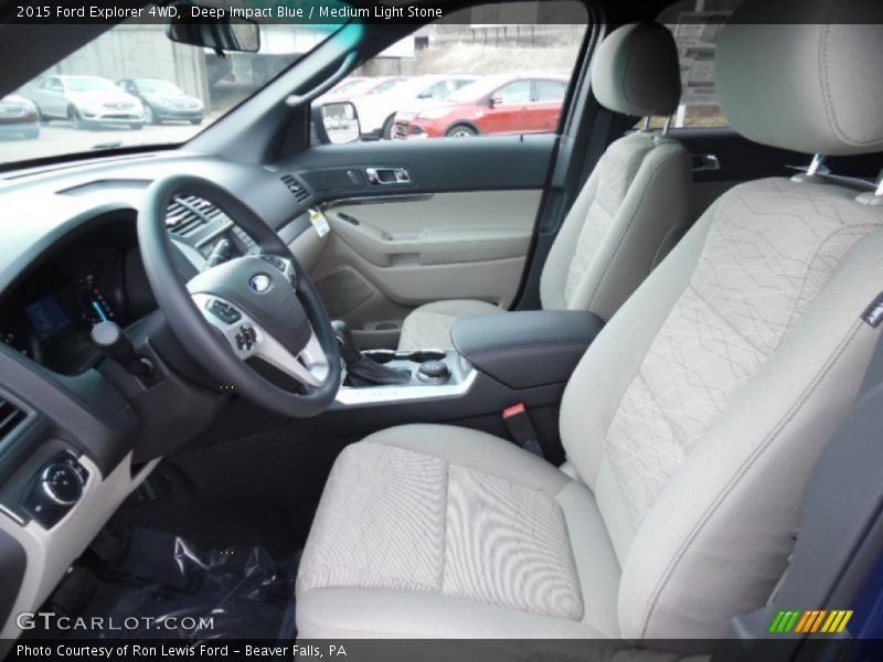 Deep Impact Blue / Medium Light Stone 2015 Ford Explorer 4WD