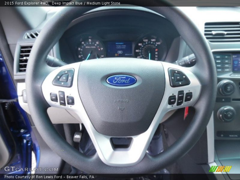 Deep Impact Blue / Medium Light Stone 2015 Ford Explorer 4WD