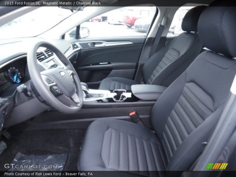 Magnetic Metallic / Charcoal Black 2015 Ford Fusion SE