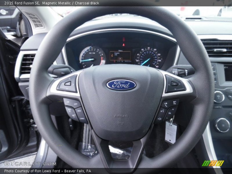 Magnetic Metallic / Charcoal Black 2015 Ford Fusion SE