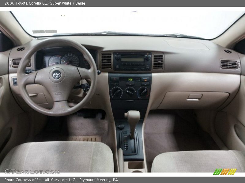 Dashboard of 2006 Corolla CE