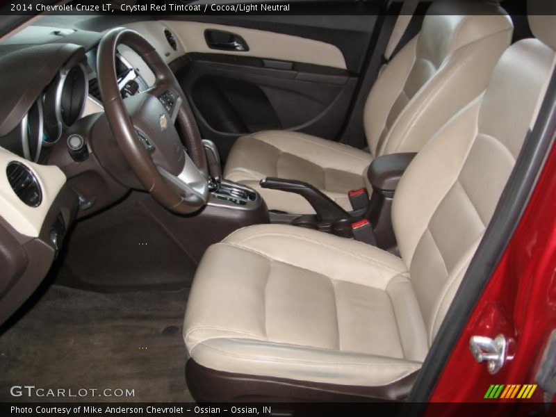 Crystal Red Tintcoat / Cocoa/Light Neutral 2014 Chevrolet Cruze LT