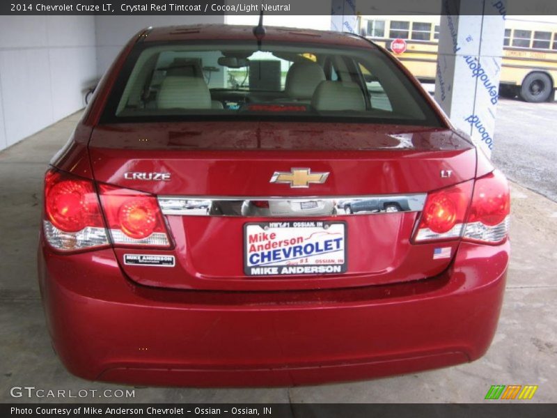 Crystal Red Tintcoat / Cocoa/Light Neutral 2014 Chevrolet Cruze LT
