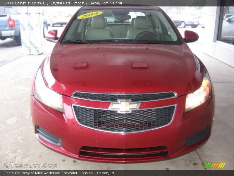 Crystal Red Tintcoat / Cocoa/Light Neutral 2014 Chevrolet Cruze LT