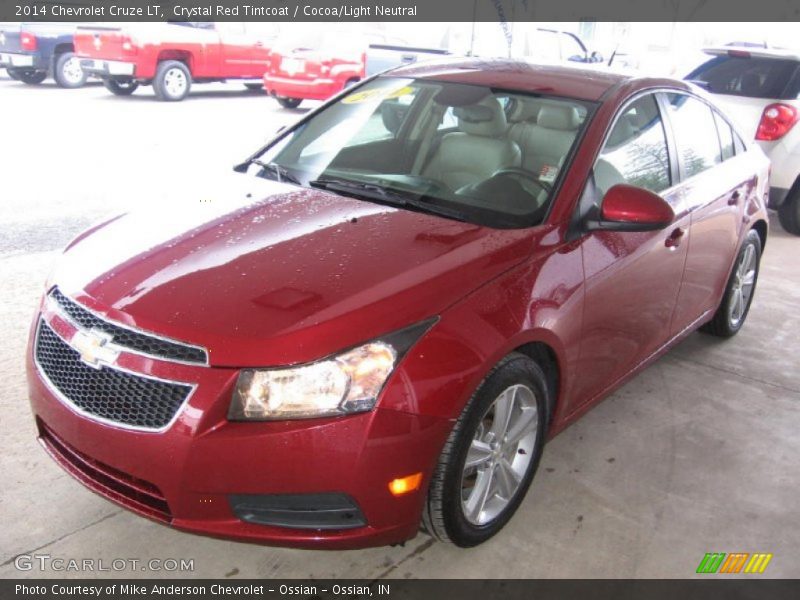 Crystal Red Tintcoat / Cocoa/Light Neutral 2014 Chevrolet Cruze LT