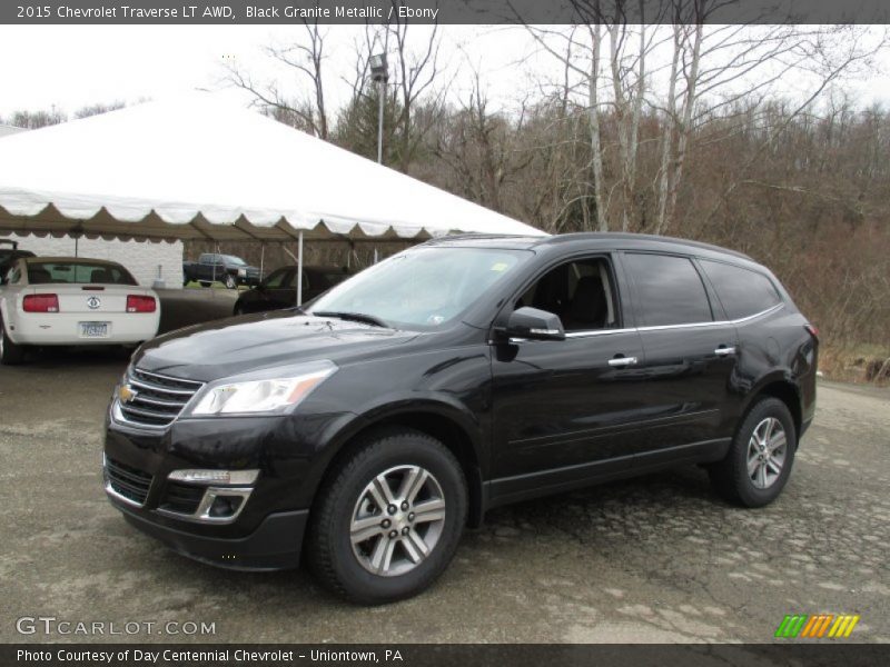 Black Granite Metallic / Ebony 2015 Chevrolet Traverse LT AWD