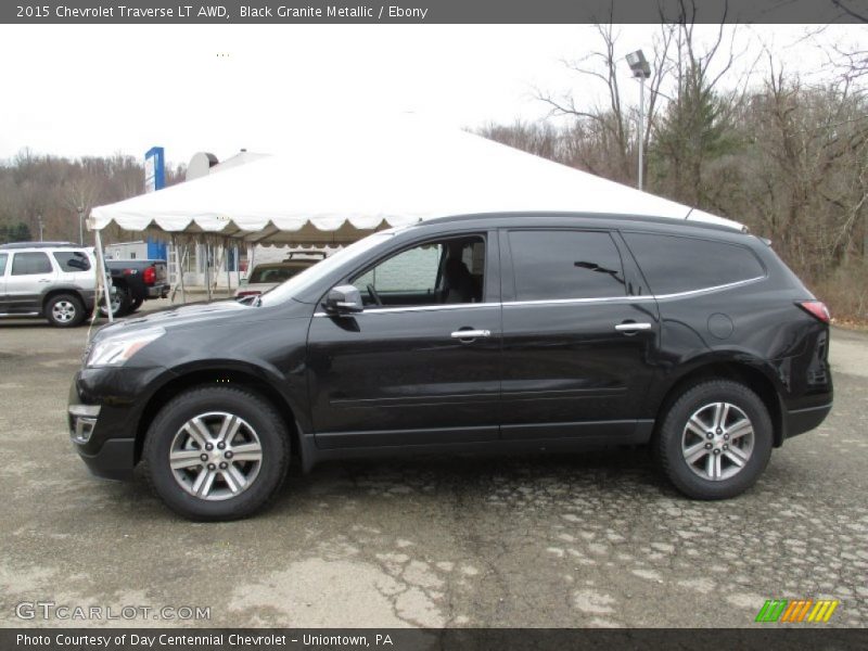 Black Granite Metallic / Ebony 2015 Chevrolet Traverse LT AWD