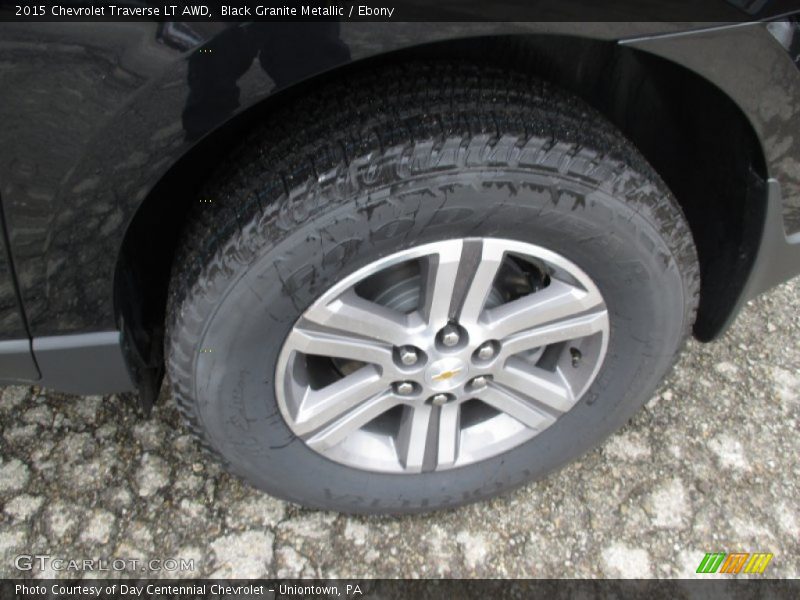 Black Granite Metallic / Ebony 2015 Chevrolet Traverse LT AWD