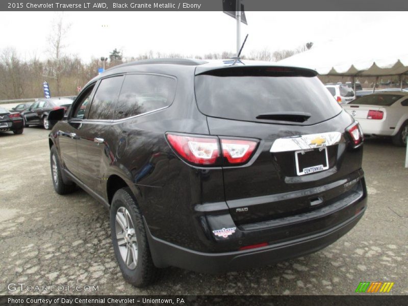 Black Granite Metallic / Ebony 2015 Chevrolet Traverse LT AWD