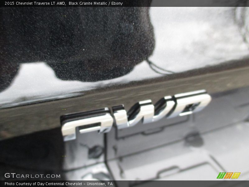 Black Granite Metallic / Ebony 2015 Chevrolet Traverse LT AWD