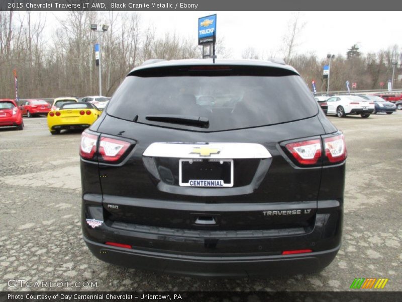 Black Granite Metallic / Ebony 2015 Chevrolet Traverse LT AWD