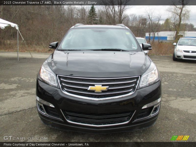 Black Granite Metallic / Ebony 2015 Chevrolet Traverse LT AWD